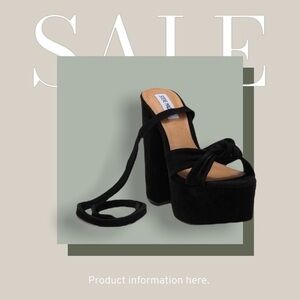 Steve Madden Black Velvet Platform Heels